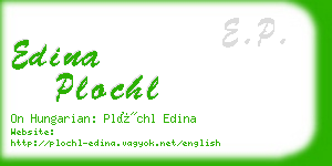 edina plochl business card